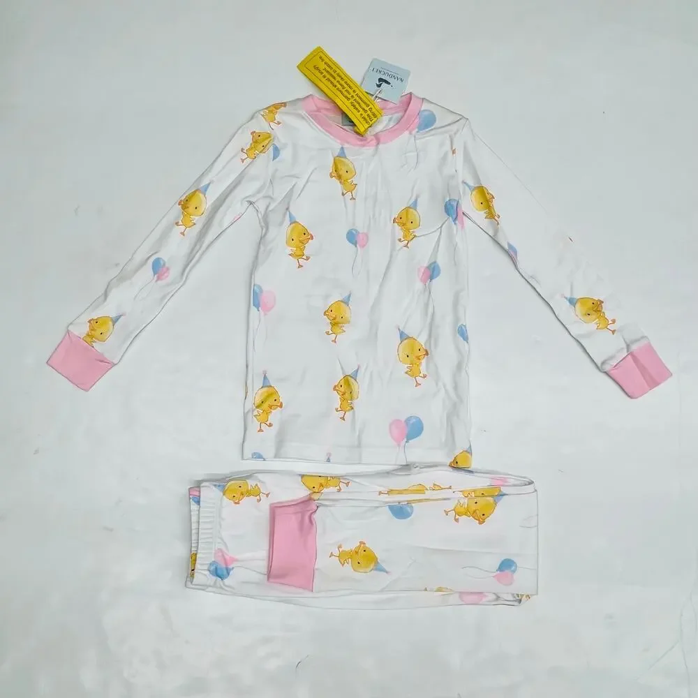 NWT Nanducket Size 5 Pink Ack the Duck Celebration Pajamas
